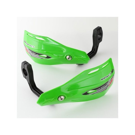 ZETA Handbary IMPACT X2 szalki/listki osłony dłoni zielone komplet MX ENDURO