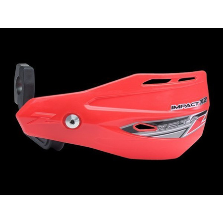 ZETA Handbary IMPACT X2 szalki/listki osłony dłoni czerwone komplet MX ENDURO