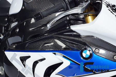 Panel boczny owiewki górny / uchwyt emblematu - carbon BMW S 1000 RR Straxe (2010-2014) / HP4 (od 2012) ILMBERGER VER.027.S100S.K