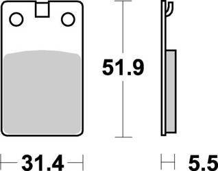 KLOCKI HAMULCOWE SBS 595 HF