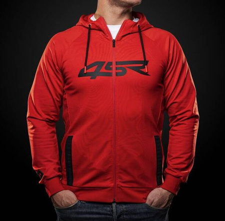 ROZPINANA BLUZA Z KAPTUREM 4SR HOODIE LOGO ZIP RED