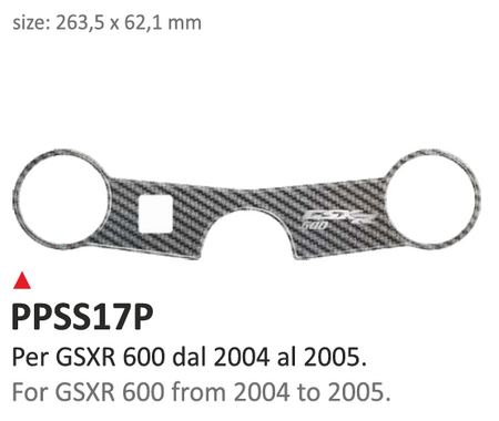 ONEDESIGN Naklejka na półkę kierownicy Suzuki GSXR 600 2004/2005