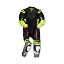 DZIECIĘCY KOMBINEZON SKÓRZANY JEDNOCZĘŚCIOWY 4SR RACING MINIMOTO YELLOW