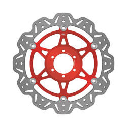 EBC Tarcza hamulcowa motocyklowa VR621RED VEE, czerwona
