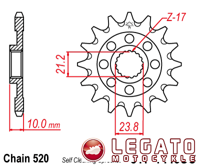 ZĘBATKA NAPĘDOWA JT PRZÓD SELF CLEANING