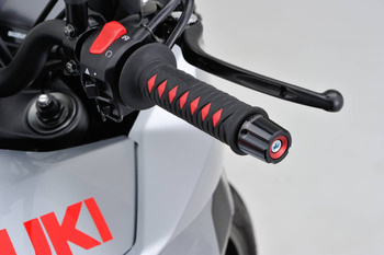 Końcówka kierownicy "COMPASS" czerwony / 2szt