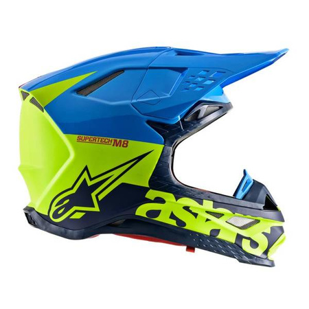 KASK ALPINESTARS SUPERTECH S-M8 RADIUM AQUA/FLUO YELLOW/NAVY M&G