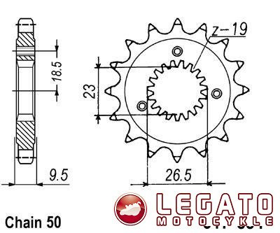 ZĘBATKA NAPĘDOWA JT PRZÓD (530)