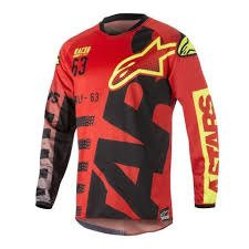Bluza Alpinestars Racer Braap Cross Enduro Czerwono/Czarny/Żółty/Fluo 2018