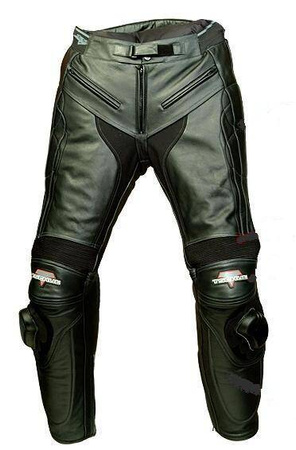 SPODNIE SKÓRZANE MOTOCYKLOWE TSCHUL M-90 CZARNE