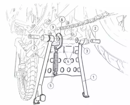 Honda XRV 750 Africa Twin (1993-2003) Stopka centralna