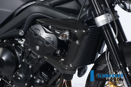 Osłona chłodnicy prawa - carbon Triumph Street Triple 675 ILMBERGER WKR.010.TRSTR.K