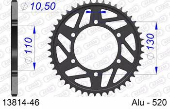 13814-46 520 AFAM ZĘBATKA TYLNA ALUMINIOWA