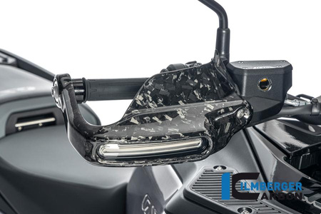 Osłona dłoni wysoka na kierunkowskaz prawy BDC - połysk, black diamond carbon, BMW R 1300 GS od 2023 ILMBERGER BG.HPR.005.R23GS