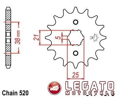 ZĘBATKA NAPĘDOWA JT PRZÓD (520)