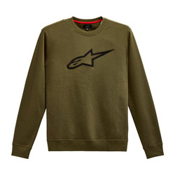 BLUZA ALPINESTARS AGELESS CREW MILITARY GREEN/BLACK