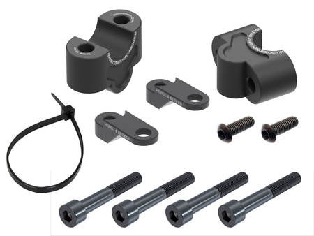 Handlebar riser 25 mm black incl. holder for front mask for Kawasaki Z 900 / SE (2017-2024)