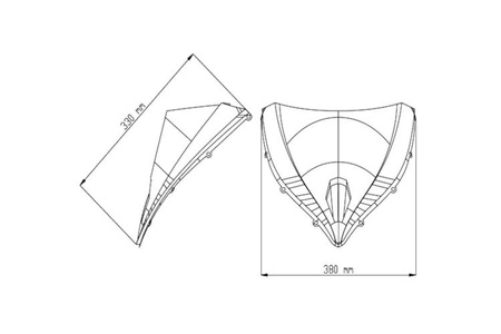 Szyba sportowa PUIG do MV Agusta F4/R / F4 RR 10-20 Czarny (N) 5256N