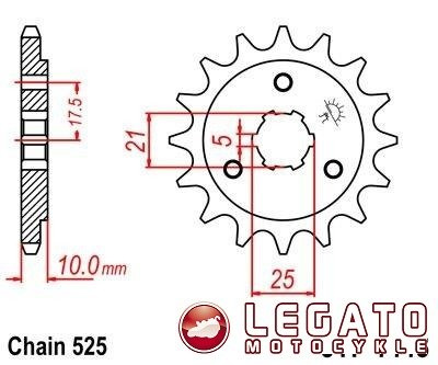ZĘBATKA NAPĘDOWA JT PRZÓD (525)