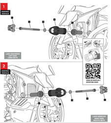 Crash pady PUIG do Ducati Streetfighter V4 / S 20-22 Czarny (N) 20468N