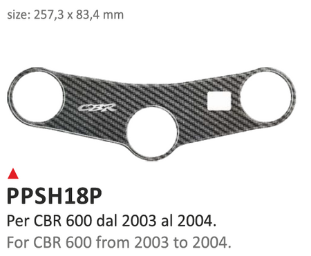 ONEDESIGN Naklejka na półkę kierownicy Honda CBR 600 2003/2004