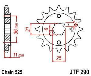 ZĘBATKA NAPĘDOWA JT PRZÓD