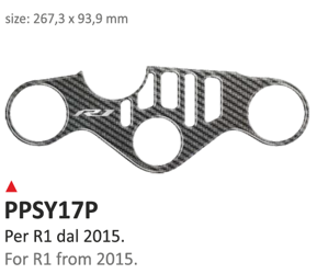 ONEDESIGN Naklejka na półkę kierownicy Yamaha R1 2015/2016