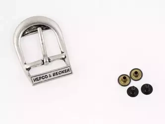 Leather strap buckle incl. rivets for Hepco&Becker Leather Bags LIBERTY/BUFFALO