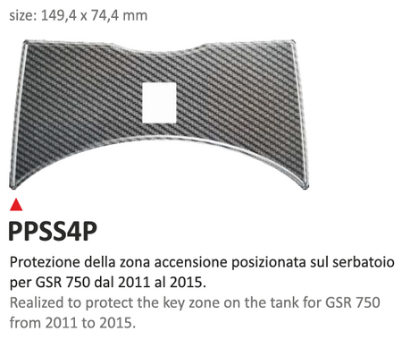 ONEDESIGN Naklejka na półkę kierownicy Suzuki GSR 750 2011/2016