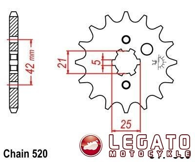 ZĘBATKA NAPĘDOWA JT PRZÓD (520)