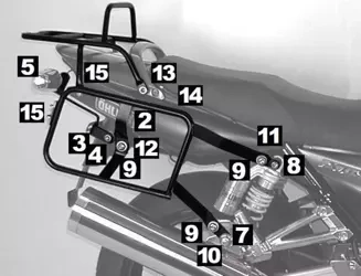 Yamaha XJR 1300 (2007-2014) side case carrier Lock it