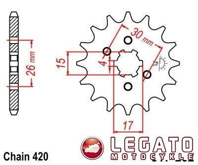 ZĘBATKA NAPĘDOWA JT PRZÓD
