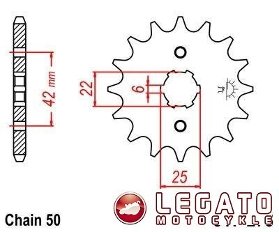 ZĘBATKA NAPĘDOWA JT PRZÓD (530)