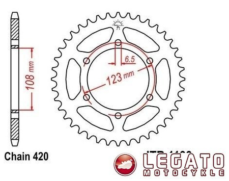 ZĘBATKA NAPĘDOWA JT TYŁ (420)
