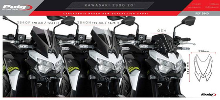 Owiewka PUIG do Kawasaki Z900 2020-2024 (Sport)