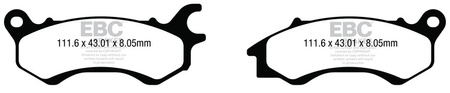 EBC Klocki hamulcowe SFAC709 skuterowe karbonowe (kpl. na 1 tarcze)