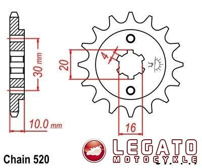 ZĘBATKA NAPĘDOWA JT PRZÓD (520)