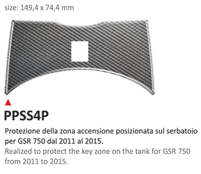 ONEDESIGN Naklejka na półkę kierownicy Suzuki GSR 750 2011/2016
