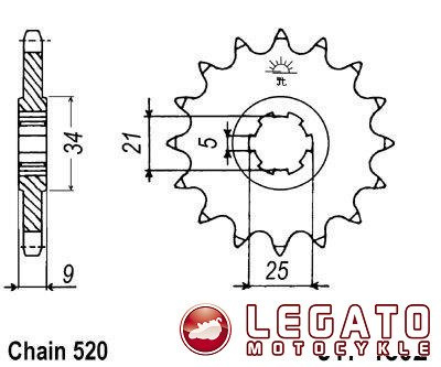 ZĘBATKA NAPĘDOWA JT PRZÓD