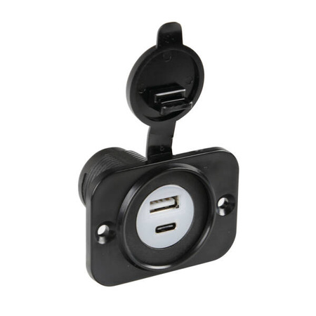 39120 Ext-12, duální port USB A + USB C, 12/24V