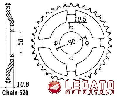 ZĘBATKA NAPĘDOWA JT TYŁ
