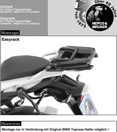 BMW S 1000 XR (2015-2019) Easyrack-Metal Carrier for TC