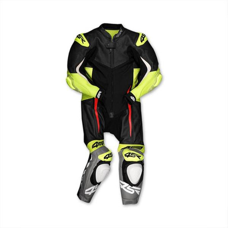 DZIECIĘCY KOMBINEZON SKÓRZANY JEDNOCZĘŚCIOWY 4SR RACING MINIMOTO YELLOW