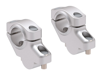 Offset Handlebar Riser for Honda NT 1100 / DCT / ES (2025-)30mm up, 21mm back silver