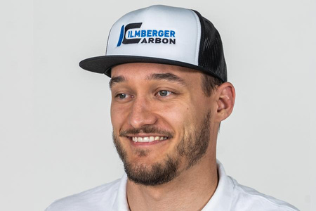 Czapka z daszkiem typu snapback - czarno-biała, motocykl Merchandise, model Merchandise ILMBERGER CAP.001