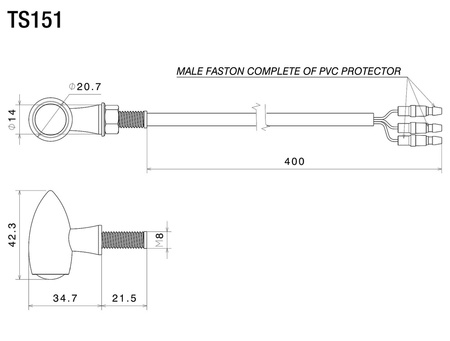 Kierunkowskazy Club L czarny