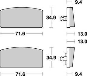 KLOCKI HAMULCOWE SBS 520 HF