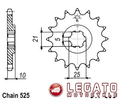 ZĘBATKA NAPĘDOWA JT PRZÓD (525)