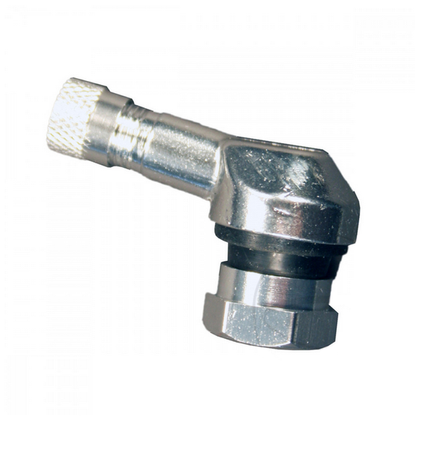 JMP ZAWÓR ALUMINIOWY 90 STOPNI 11,3mm SREBRNY DO OPON BEZDĘTKOWYCH