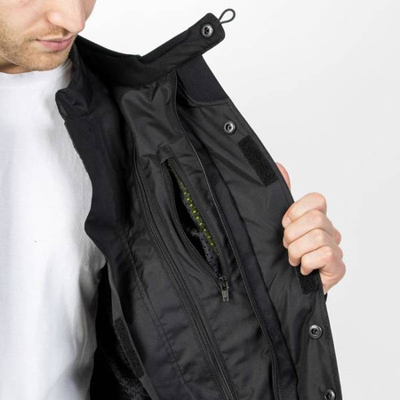 KURTKA TEKSTYLNA OZONE SAHARA BLACK/FLUO YELLOW (PLUS SIZE)